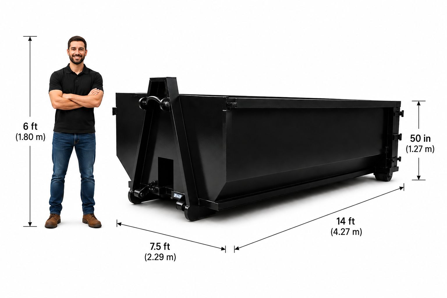 15 yard dumpster dimensions